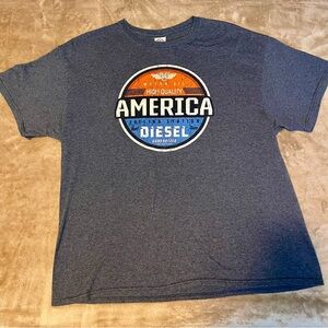 Vintage Y2K Blue Retro America Motor Oil Diesel Delta Pro-weight T-Shirt XL